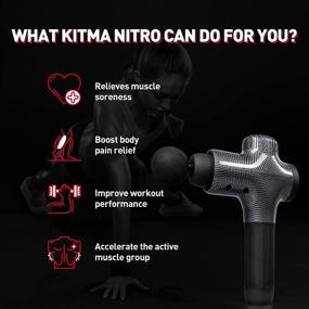 img 3 attached to 💪 Ultimate Pain Relief with Kitma Nitro Percussion Massage Gun - Powerful Deep Tissue Muscle Massager for Athletes with 50mm Brushless Motor & 5 Adjustable Speeds - Perfect Gift for Men