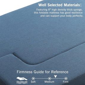 img 3 attached to WOTU Folding Bed Couch: Comfortable Memory Foam Sofa with Queen Size Mattress | Floor Sleeper Sofa for Ultimate Relaxation