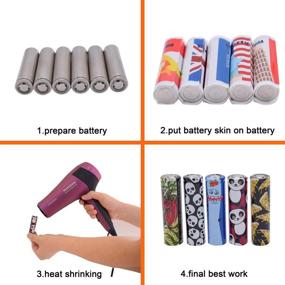 img 2 attached to Premium 50PCS 18650 Battery Wraps - Protective Sleeve Heat Shrink Wraps for Rechargeable Batteries, Assorted Styles Kit