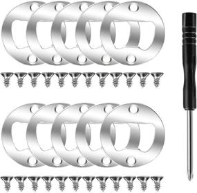 img 4 attached to 🍺 10-Piece Stainless Steel Bottle Opener Inserts Kit - DIY Beer Opener with Wrench/Spanner and Screws for Resin Molds