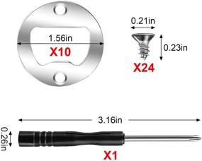 img 3 attached to 🍺 10-Piece Stainless Steel Bottle Opener Inserts Kit - DIY Beer Opener with Wrench/Spanner and Screws for Resin Molds