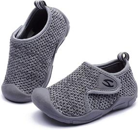 img 4 attached to GUBARUN Toddler Sneakers Lightweight Breathable（Grey Boys' Shoes ~ Sneakers