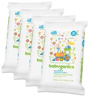 🧸 babyganics toy, table & highchair wipes - 100 count (4 packs) logo