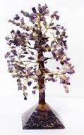 🌳 kuhvai handmade amethyst crystal pyramid tree: 300 gemstones feng shui bonsai money tree with free pendant for good luck - size 9-11 inch логотип