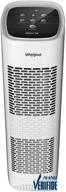 whirlpool whispure wpt80p true hepa air purifier with activated carbon, advanced anti-bacterial technology, 🌬️ ideal for allergy relief, odor control, pet dander, mold, smoke, smokers, and germs, large size, white logo