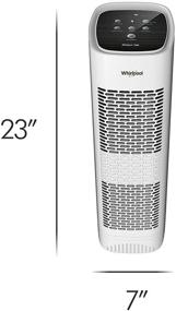 img 1 attached to Whirlpool Whispure WPT80P True HEPA Air Purifier with Activated Carbon, Advanced Anti-Bacterial Technology, 🌬️ Ideal for Allergy Relief, Odor Control, Pet Dander, Mold, Smoke, Smokers, and Germs, Large Size, White