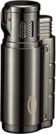 🔥 cobber torch cigar lighter: windproof, triple jet flame butane lighter with cigar punch logo