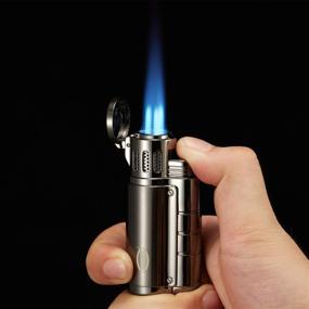 img 2 attached to 🔥 Cobber Torch Cigar Lighter: Windproof, Triple Jet Flame Butane Lighter with Cigar Punch