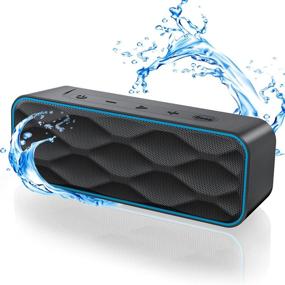 img 4 attached to 🔊 Водонепроницаемый Bluetooth-динамик 5.0 - 20 Вт высококачественного звука и баса, беспроводной диапазон 100 футов, IPX7, время воспроизведения 36 часов - портативный динамик для душа, дома, на открытом воздухе - беспроводные Bluetooth-динамики