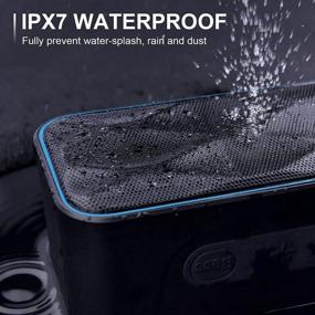 img 2 attached to 🔊 Waterproof Bluetooth Speaker 5.0 - 20W Hi-Quality Sound & Bass, 100Ft Wireless Range, IPX7, 36Hs Playtime - Portable Speaker for Shower, Home, Outdoors - Wireless Bluetooth Speakers