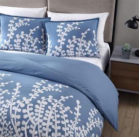 img 2 attached to Crisp and Elegant City Scene French Blue Branches Duvet Set - Full/Queen Size (166353)