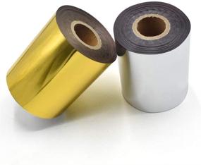 img 4 attached to 🔥 Premium Hot Foil Stamping Paper Bundle - Gold & Silver Rolls, 3" x 400ft - PU Heat Transfer - Anodized Gilded Paper for Hot Foil Stamping Machine