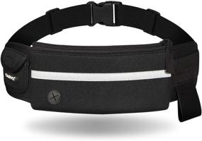 img 4 attached to 🏃 TAGVO Running Waist Pack – Adjustable Elastic Strap for Men & Women | Anti-Bouncing Sweat Proof Fanny Pack | Fitness Sport Belt with Reflective Patch | Carry Keys, Cards, Phones