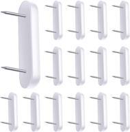 🔍 durable plastic head double pins for bed skirts & slipcovers - set of 15 - white furniture chair leg glide nails logo