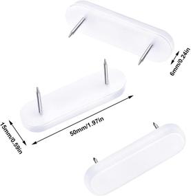 img 3 attached to 🔍 Durable Plastic Head Double Pins for Bed Skirts & Slipcovers - Set of 15 - White Furniture Chair Leg Glide Nails