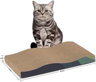 🐱 varwaneo cat scratcher: premium wave curved cardboard pad with durable reversible design for ultimate cat fun logo