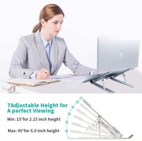 img 3 attached to Ergonomic Foldable Adjustable Ventilated Compatible