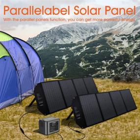 img 3 attached to 🌞 EnginStar 100W Foldable Solar Panel Charger for Portable Power Stations Jackery/Rockpals/Flashfish, Portable Solar Generator with USB-A USB-C QC 3.0 for Outdoor Camping Van RV Trip and 18V DC Outlet