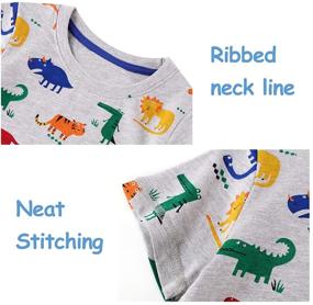 img 3 attached to Shop Now: VASCHY Little Pattern Toddler Boys' T Shirts for Stylish Tops, Tees & Shirts