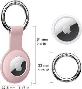 img 3 attached to ColorCoral AirTags Holder Case - Ultra Light Silicone Sleeve for AirTags | Durable Anti-Scratch Protective Skin Cover | Anti-Losing Keychain Ring Accessory | Apple AirTags Compatible | Pink Чехол-держатель ColorCoral для AirTags - ультралегкий силиконовый чехол для AirTags | Прочная защитная кожура от царапин | Аксессуар от потери с кольцом-брелоком | Совместимо с Apple AirTags | Розовый