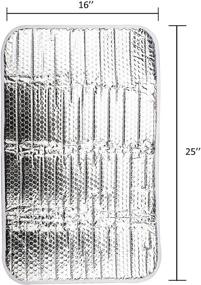 img 2 attached to 🚌 Защитный козырек для окна RV - двухсторонний 16 x 25 - Отражающий тент для автодома регулирует температуру - Защищает ваш автодом от УФ-лучей - Легко устанавливаемые окона для оптимальной защиты от солнца