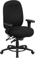 💪 flash furniture hercules series 24/7 intensive use big & tall 350 lb. rated black fabric multifunction ergonomic office chair with foot ring - comfortable and durable option for heavy-duty workspaces логотип