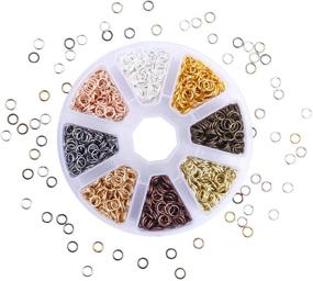 img 4 attached to 🔗 Dushi Iron Plated Jump Rings: High-Quality 6mm Diameter Jewelry Making Findings with 2400 Pieces in 8 Vibrant Colors