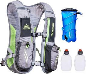 img 4 attached to 🎒 AONIJIE Hydration Packs 5.5L Trail Running Vest: Stay Hydrated with 2L Bladder Reservoir & Marathoner Hydro Backpack