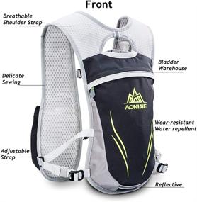 img 3 attached to 🎒 AONIJIE Hydration Packs 5.5L Trail Running Vest: Stay Hydrated with 2L Bladder Reservoir & Marathoner Hydro Backpack