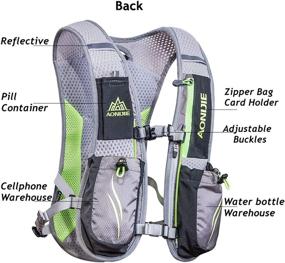 img 2 attached to 🎒 AONIJIE Hydration Packs 5.5L Trail Running Vest: Stay Hydrated with 2L Bladder Reservoir & Marathoner Hydro Backpack