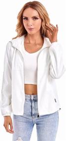 img 3 attached to DIASHINY Womens Hooded Jacket Windbreaker Women's Clothing for Coats, Jackets & Vests