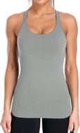 attraco women's ribbed workout tank tops with built-in bra: racerback scoop neck athletic top for enhanced performance and comfort логотип