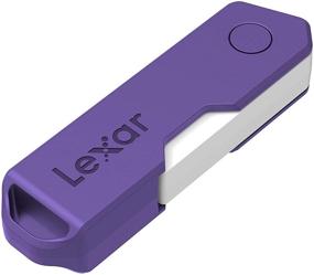 img 1 attached to Lexar JumpDrive TwistTurn2 32GB USB 2.0 Flash Drive in Purple - High-Speed Storage Solution (LJDTT2-32GABNAPL)