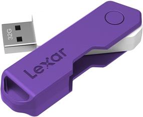 img 4 attached to Lexar JumpDrive TwistTurn2 32GB USB 2.0 Flash Drive in Purple - High-Speed Storage Solution (LJDTT2-32GABNAPL)