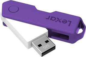 img 3 attached to Lexar JumpDrive TwistTurn2 32GB USB 2.0 Flash Drive in Purple - High-Speed Storage Solution (LJDTT2-32GABNAPL)