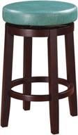 teal brown 24-inch linon maya counter stool logo