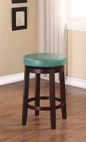 img 2 attached to Teal Brown 24-Inch Linon Maya Counter Stool