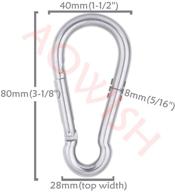 aowish 16 inch stainless carabiner buckles logo