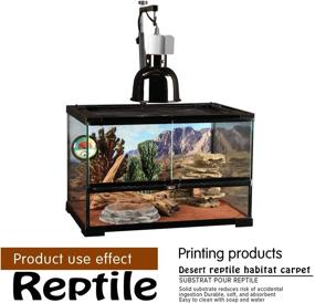 img 2 attached to 🐍 MCLANZOO Reptile Carpet Pet Terrarium Liner - Premium Substrate for Snakes, Chameleons, Geckos, and Kitchen Use (2 Sheets) with Included Feeding Tongs and Tweezers