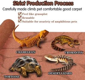 img 1 attached to 🐍 MCLANZOO Reptile Carpet Pet Terrarium Liner - Premium Substrate for Snakes, Chameleons, Geckos, and Kitchen Use (2 Sheets) with Included Feeding Tongs and Tweezers