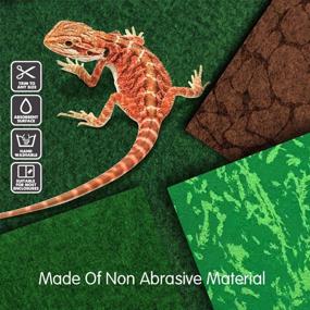 img 3 attached to 🐍 MCLANZOO Reptile Carpet Pet Terrarium Liner - Premium Substrate for Snakes, Chameleons, Geckos, and Kitchen Use (2 Sheets) with Included Feeding Tongs and Tweezers