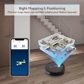 img 3 attached to 🤖 Coredy G800 Smart Navigating Robotic Vacuum with Map Intelligent Technology, 2000Pa Suction - Ideal for Pet Hair. Alexa Compatible, Sweeps and Mops. Cleans Hard Floors to Carpets