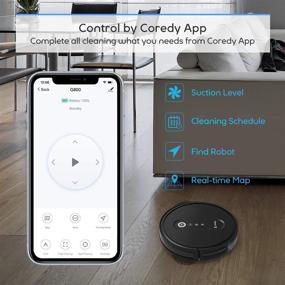 img 1 attached to 🤖 Coredy G800 Smart Navigating Robotic Vacuum with Map Intelligent Technology, 2000Pa Suction - Ideal for Pet Hair. Alexa Compatible, Sweeps and Mops. Cleans Hard Floors to Carpets