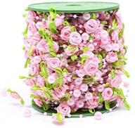 🌹 82-foot rose pearl string beads garland in pink for wedding party crafts decoration logo