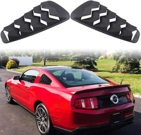 img 3 attached to 🔒 DXGTOZA Side Window Louvers & Windshield Sun Shade Cover for Ford Mustang 2009-2014