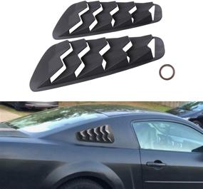 img 2 attached to 🔒 DXGTOZA Side Window Louvers & Windshield Sun Shade Cover for Ford Mustang 2009-2014