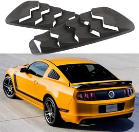 img 4 attached to 🔒 DXGTOZA Side Window Louvers & Windshield Sun Shade Cover for Ford Mustang 2009-2014