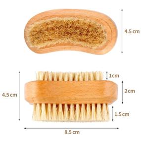 img 3 attached to 🧼 3-Piece Natural Bamboo Fingernail Brushes – Natural Cleaning Nail Brush Set – Wooden Nail Scrub Brush for Manicure, Pedicure, Toenail, Fingernail – Adult & Kids Supplies (Bright Color)