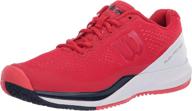 women's wilson rush pro 3.0 tennis shoes logo