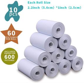 img 3 attached to 📸 ieGeek Kids Instant Print Camera Paper Rolls - 10Pcs (600 Prints Total) for Fast and Fun Printing